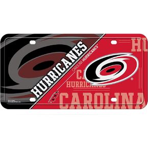 Rico Industries NHL Carolina Hurricanes Split Metal Auto Tag 8.5" x 11" - Great for Truck/Car/SUV