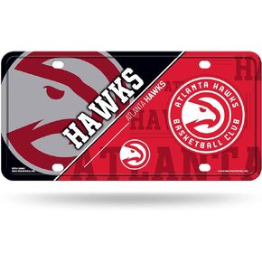 Rico Industries NBA Atlanta Hawks Split Metal Auto Tag 8.5" x 11" - Great for Truck/Car/SUV