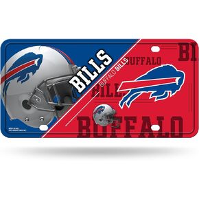 RICO INDUSTRIES NFL Buffalo Bills Unisex Buffalo Bills License Plate Metalbuffalo Bills License Plate Metal, Team Color, One Size (6734548502)