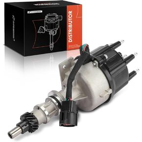A-Premium Ignition Distributor with Cap and Rotor Compatible with Ford F-150 F-250 F-350, E-150 E-250 E-350 Econoline, E-150 E-350 Econoline Club Wagon 1992-1996, 4.9L, Replace# F2TE12127DA