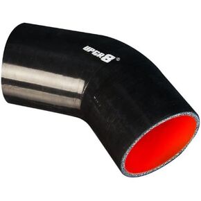 Universal 4-Ply High Performance 45 Degree Elbow Coupler Silicone Hose (3.25"(83MM), Black) in Saudi Arabia