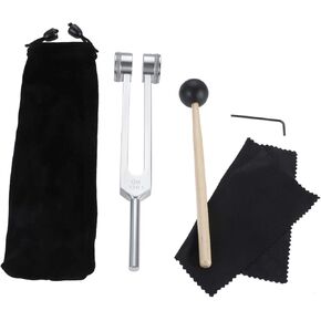 OM 136.1 هرتز شوكة ضبط شاكرا المرجحة للشفاء، شوك ضبط Solfeggio لإصلاح الحمض النووي، علاج طبي، صوت - مع حقيبة مطرقة من السيليكون وقطعة قماش للتنظيف in Kuwait