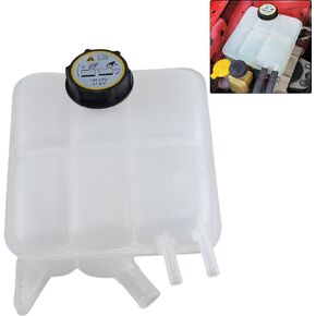 603-043 Front Engine Coolant Reservoir Tank with Cap Compatible with 2004 - 2013 Mazda 3 | 2009 - 2013 Mazda 3 Sport, Replacement Coolant Overflow Reservoir, Replaces# LF5015350 5M5H8K218AA