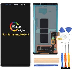 Compatible with Samsung Galaxy Note 8 Original Screen Replacement(No Frame),for Note 8 SM-N9500 N950F/DS/W/U LCD Display Touch Screen Digitizer Assembly Parts,with Screen Protector+Tools(Black) in Saudi Arabia