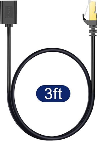 كابل تمديد إيثرنت J&D، محول كابل موسع إيثرنت Cat 6 (6 أقدام) يدعم معايير Cat6 / Cat5e / Cat5، أسلاك RJ45 محمية من ذكر إلى أنثى in Saudi Arabia