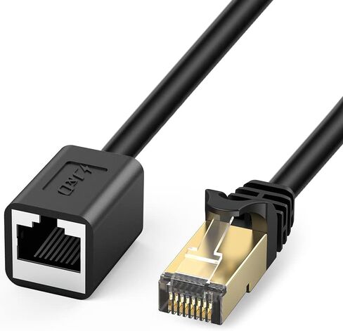كابل تمديد إيثرنت J&D، محول كابل موسع إيثرنت Cat 6 (6 أقدام) يدعم معايير Cat6 / Cat5e / Cat5، أسلاك RJ45 محمية من ذكر إلى أنثى in Saudi Arabia