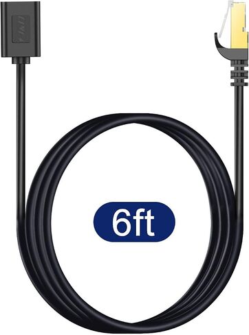 كابل تمديد إيثرنت J&D، محول كابل موسع إيثرنت Cat 6 (6 أقدام) يدعم معايير Cat6 / Cat5e / Cat5، أسلاك RJ45 محمية من ذكر إلى أنثى in Saudi Arabia
