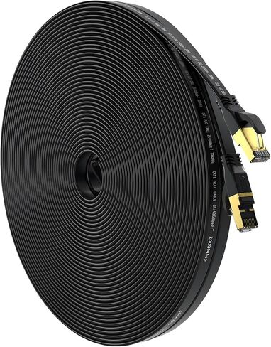 Cat 8 Ethernet Cable 6 FT, Outdoor&Indoor High Speed Heavy Duty Network LAN Internet Cable,SFTP Gold Plated RJ45 40Gbps 2000Mhz Patch Cord, for Modem/Router/Gaming,Faster Than Cat7/Cat6/Cat5-White in Saudi Arabia