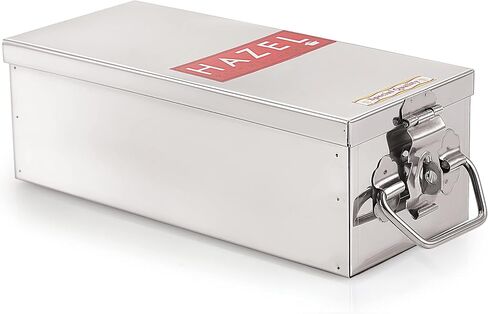 HAZEL Stainless Steel Cash Box | Jewelry Box | Multipurpose Secure Box for Cash & Jewellery, Silver (12.2 Inches x 5 Inches) in Saudi Arabia