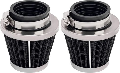 2 قطعة 42 مللي متر فلتر هواء عالمي لـ GY6 125CC 150CC 200CC 250CC الترابية دراجة ATV رباعية سكوتر الذهاب كارت متوافق مع كاواساكي سوزوكي ياماها PZ24 PZ30 المكربن ​​الدراجة Roketa Taotao للدراجات النارية in Kuwait