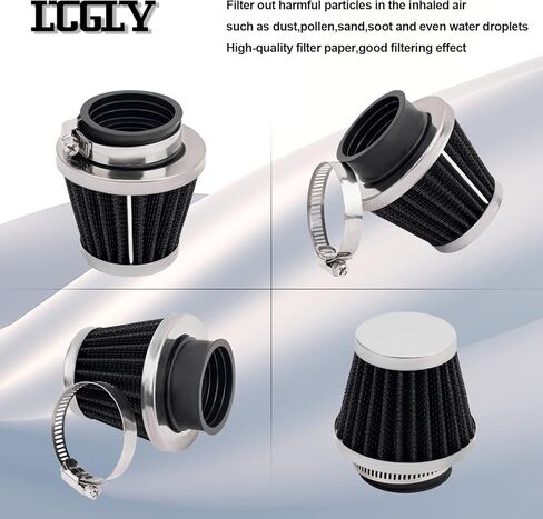 2 قطعة 42 مللي متر فلتر هواء عالمي لـ GY6 125CC 150CC 200CC 250CC الترابية دراجة ATV رباعية سكوتر الذهاب كارت متوافق مع كاواساكي سوزوكي ياماها PZ24 PZ30 المكربن ​​الدراجة Roketa Taotao للدراجات النارية in Kuwait
