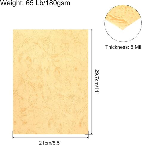 MECCANIXITY 100 قطعة A4 8-1/2 × 11.5 بوصة أغطية تجليد العروض التقديمية بحجم حرف جلدي مزخرف ورق محبب غير مثقوب لتقارير الأعمال، أحمر in Kuwait