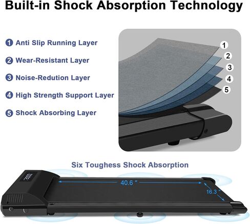 SATHER Walking Pad Treadmill 2 in 1, 3.0/2.5HP Under Desk Treadmill, Small Mini Treadmill for Home Office with LED Display & Bluetooth, Compact Foldable/Potrable Running Treadmill 300/265lbs Capacity in Saudi Arabia
