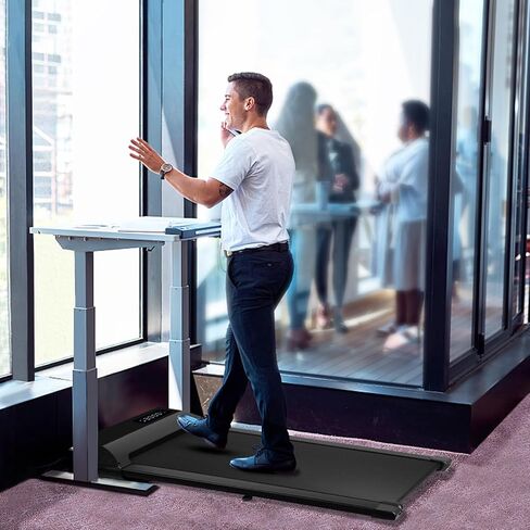 SATHER Walking Pad Treadmill 2 in 1, 3.0/2.5HP Under Desk Treadmill, Small Mini Treadmill for Home Office with LED Display & Bluetooth, Compact Foldable/Potrable Running Treadmill 300/265lbs Capacity in Saudi Arabia