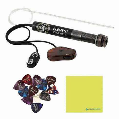 LR Baggs EAS Element Active System with volume Control for Steel String Guitar Bundle w/ 12x Fender Picks and Liquid Audio Polishing Cloth in Saudi Arabia