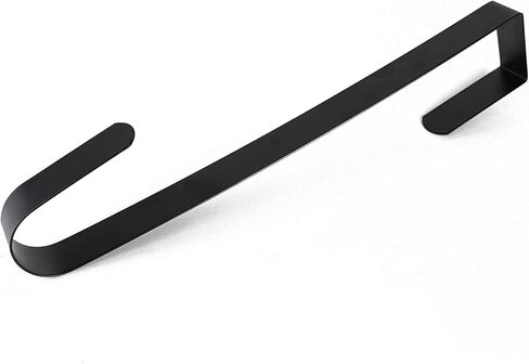 Pack of 1 Black Metal 12 Inches in Length Over-The-Door Closet Door Hanger Hooks, Indoor Outdoor Wreath Hangers Multi-Purpose Home Décor Hanger in Kuwait