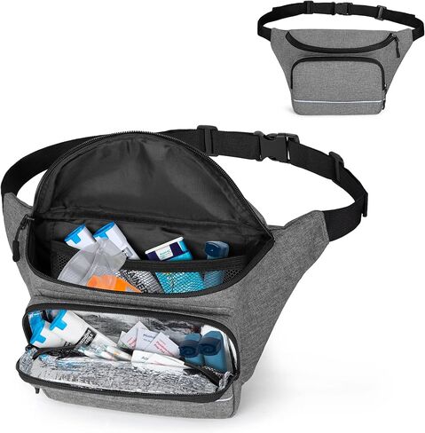 BAFASO Epipen Carrying Case (Sling Bag Version), Epipen Case for Auvi-Q, Inhaler and Other Supplies, Black in Kuwait