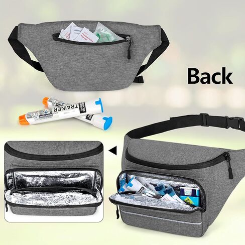 BAFASO Epipen Carrying Case (Sling Bag Version), Epipen Case for Auvi-Q, Inhaler and Other Supplies, Black in Kuwait