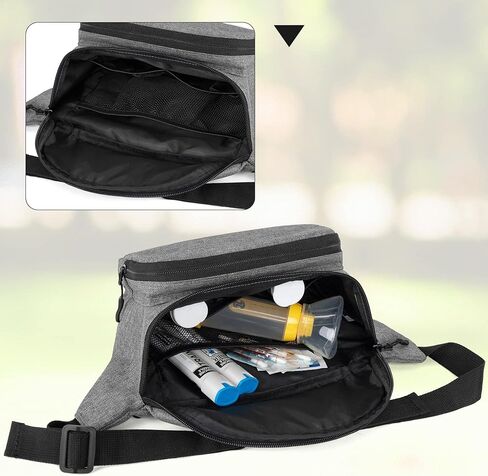 BAFASO Epipen Carrying Case (Sling Bag Version), Epipen Case for Auvi-Q, Inhaler and Other Supplies, Black in Kuwait