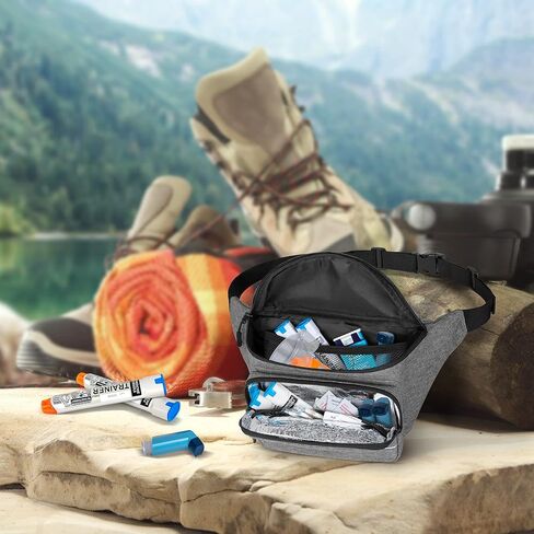 BAFASO Epipen Carrying Case (Sling Bag Version), Epipen Case for Auvi-Q, Inhaler and Other Supplies, Black in Kuwait