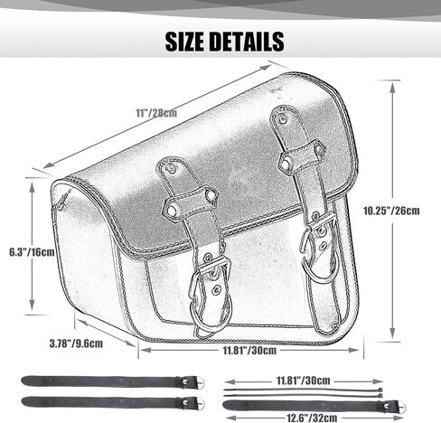 2 Pack Motorcycle Swingarm Bags, Saddlebags Synthetic Leather Side Tool Bags for Harley Sportster XL883 XL1200 Custom Street 750 Rebel 300 500 with Mounting Straps (Filpping Finger) in Saudi Arabia