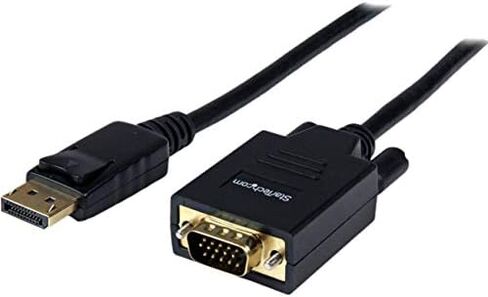 StarTech.com 6ft (1.8m) DisplayPort to VGA Cable - Active DisplayPort to VGA Adapter Cable - 1080p Video - DP to VGA Monitor Cable - DP 1.2 to VGA Converter - Latching DP Connector (DP2VGAMM6) in Saudi Arabia