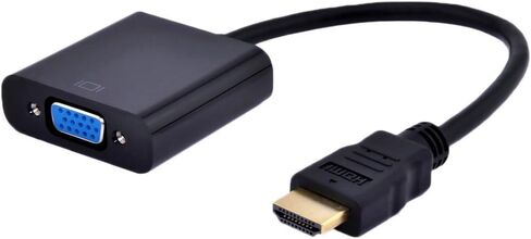 محول كابل HDMI إلى VGA 15 دبوس d Sub، HDMI ذهبي مع سلك موصل صوت ذكر إلى VGA أنثى لتوصيل الكمبيوتر المحمول بالشاشة، تنطبق على الكمبيوتر الشخصي، MAC، PS4، جهاز العرض وما إلى ذلك in Saudi Arabia