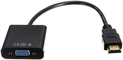 محول كابل HDMI إلى VGA 15 دبوس d Sub، HDMI ذهبي مع سلك موصل صوت ذكر إلى VGA أنثى لتوصيل الكمبيوتر المحمول بالشاشة، تنطبق على الكمبيوتر الشخصي، MAC، PS4، جهاز العرض وما إلى ذلك in Saudi Arabia