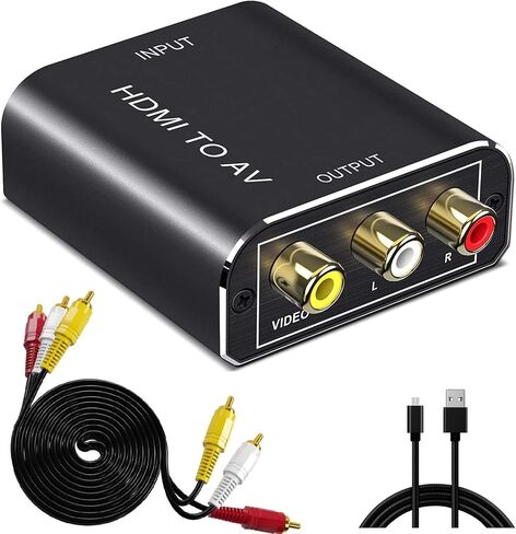 محول HDMI إلى RCA، محول HDMI إلى AV، البث إلى التلفزيون الأقدم، متوافق مع Android TV Box، Roku، Fire Stick، DVD، مشغل Blu-ray إلخ. in Saudi Arabia