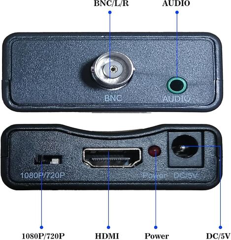 Coax to Hdmi Adapter,BNC to HDMI Converter,CVBS PAL/NTSC BNC to HDMI Adapter,720P/1080P Video Adapter HDCP Hook Security Camera CCTV DVRs Surveillance CVR to HDTV,Monitor and Projectors in Saudi Arabia