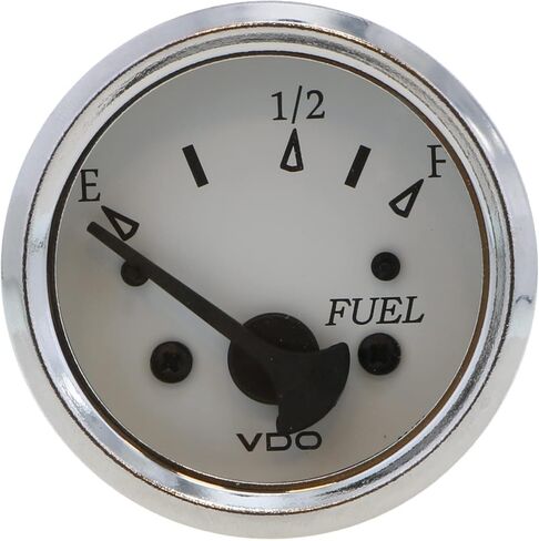 VDO 301-15278 مقياس مستوى الوقود البحري في قمرة القيادة يستخدم مع أجهزة إرسال الوقود البحرية 240-33 أوم 12 فولت - أبيض in Kuwait