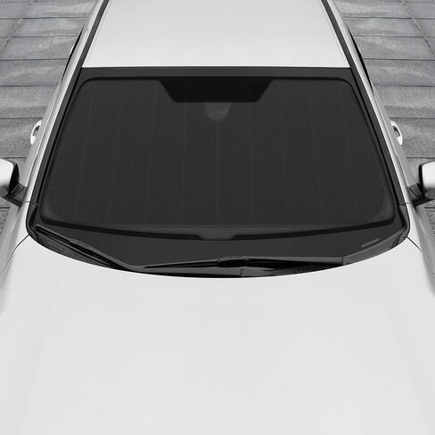 Motor Trend Front Windshield Sun Shade - Jumbo Accordion Folding Auto Sunshade for Car Truck SUV 66 x 27 Inch (Gray) in Saudi Arabia