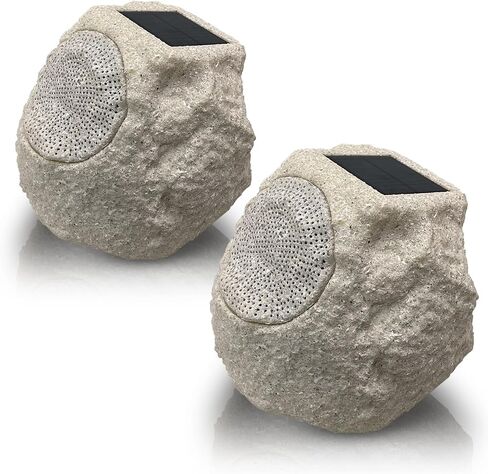 Outdoor Rock Speakers - Outdoor Bluetooth Speakers, Solar Powered & Waterproof, Rechargeable Battery, Wireless Bluetooth Outdoor Speakers for Patio, Party, Pool, Deck, Yard, Garden, and Home in Saudi Arabia
