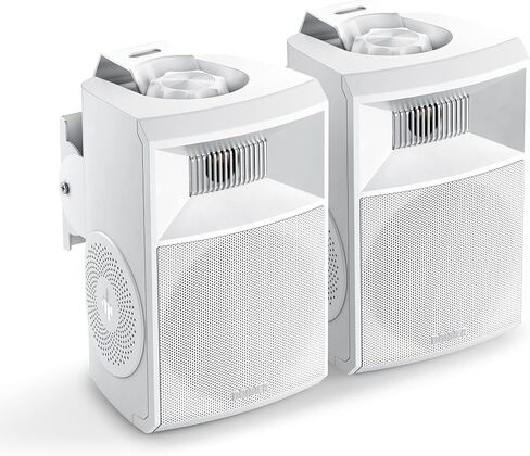 Donner Outdoor Passive Speakers (Pair) - 4.5" Waterproof Wall Mount Speakers 100 watts with Powerful Bass for Garden Patio Backyard Porch, Black, M20-5 in Saudi Arabia