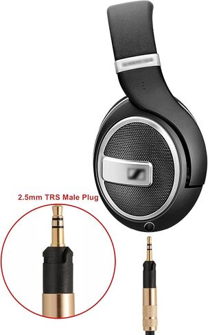 استبدال كابل الصوت الملفوف HD599 SE من weishan لسماعات Sennheiser HD598، HD599، HD569، HD579، HD518، سلك سلك Aux بطول 2.5 مم إلى 3.5 مم من 5 أقدام إلى 16 قدم in Saudi Arabia