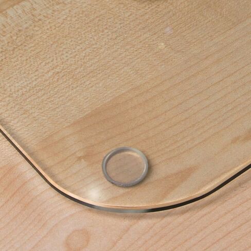 وسادة مكتب FloorTex FCDE2036G مع أقدام سيليكون، زجاج مقسى، عرض 36 بوصة × عمق 20 بوصة، شفاف in Kuwait