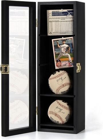 4 حافظة عرض بيسبول، حاملات بيسبول لعرض الكرات، صندوق ظلال مثبت على الحائط مع أقفال لكرات التوقيع التذكارية لجامع البيسبول المنزلي in Kuwait