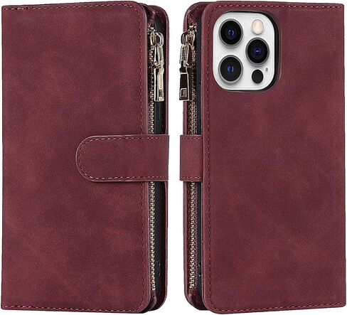حافظة هاتف Jaorty لهاتف iPhone 14 Pro مع حامل بطاقة للنساء والرجال، وحافظات iPhone 14 Pro Crossbody مع حزام حبل للفتيات، حافظة جلدية PU مضادة للفقد لهاتف iPhone 14 Pro 6.1 بوصة، أحمر in Saudi Arabia