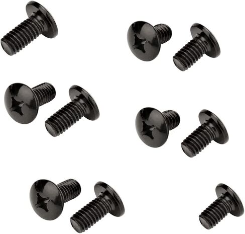 براغي لوحة الترخيص لموديلات B MW وTesla، براغي لوحة الترخيص السوداء، 18-8 من الفولاذ المقاوم للصدأ المؤكسد باللون الأسود، مسمار M5 (10 عبوات سوداء) in Kuwait