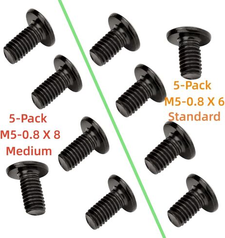 براغي لوحة الترخيص لموديلات B MW وTesla، براغي لوحة الترخيص السوداء، 18-8 من الفولاذ المقاوم للصدأ المؤكسد باللون الأسود، مسمار M5 (10 عبوات سوداء) in Kuwait