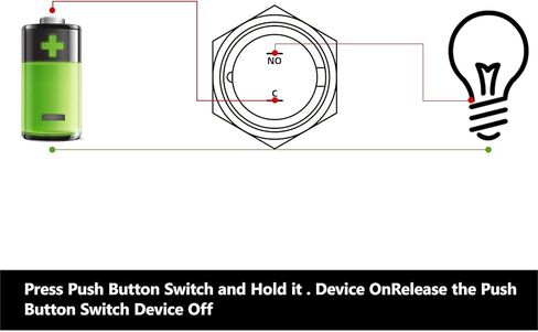 (Pack of 2) 19mm Momentary Stainless Steel Metal Push Button Switch Waterproof Flat Top 12V 24V 36 DC 110V 250V AC 5A 1NO SPST Screw Terminal Car Auto Horn Engine Start Horn Doorbell Power Switch in Saudi Arabia