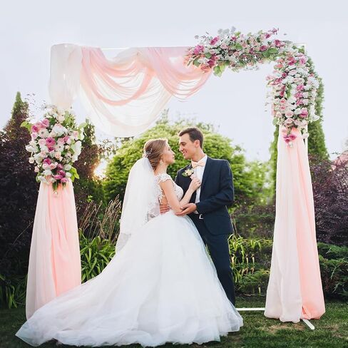 Sunexinlo 6.6FT حامل خلفية مربعة، حامل قوس بالون معدني مربع لحفلات الزفاف، حامل ديكور خلفية لحفلات أعياد الميلاد وحفلات الزفاف وديكور المنزل، ذهبي in Kuwait