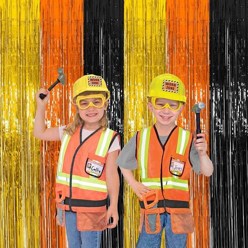 Hot Pink Girl Foil Fringe Curtains, 2 Pack Girl Party Decorations 3.3x6.6ft Girl Fringe Streamer Backdrop for Birthday Party in Saudi Arabia
