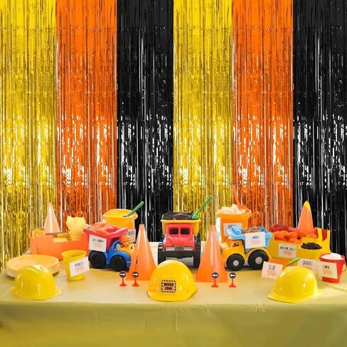 Hot Pink Girl Foil Fringe Curtains, 2 Pack Girl Party Decorations 3.3x6.6ft Girl Fringe Streamer Backdrop for Birthday Party in Saudi Arabia