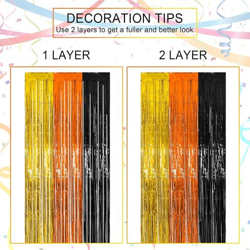 Hot Pink Girl Foil Fringe Curtains, 2 Pack Girl Party Decorations 3.3x6.6ft Girl Fringe Streamer Backdrop for Birthday Party in Saudi Arabia