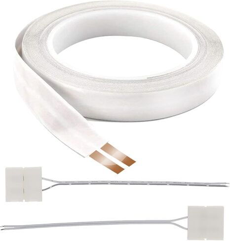 23-Gauge Hidden Super Flat Speaker Audio Cable Wire (25ft+2 Connectors-D) | FRANKEVER Super Flat Ghost Wire Suitable for Audio Wire, LED Lighting and Other Low Voltage Appliance Connection in Saudi Arabia