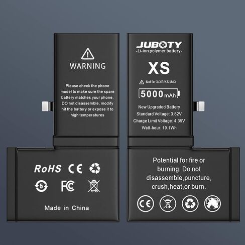 بطارية لهاتف iPhone Xs 5000 مللي أمبير في الساعة، بطارية ليثيوم أيون داخلية جديدة مطورة 0 دورة عالية السعة بديلة لهاتف iPhone Xs موديل A2097 A2098 A1920 A2100 مع مجموعة أدوات إصلاح احترافية in Kuwait