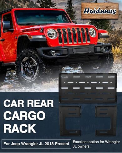 حامل سلة البضائع الخلفي لسيارة Jeep Wrangler JK، حامل تخزين الأمتعة لملحقات Wrangler JK 2011-2017، رف صندوق السيارة المعدني الصلب JK 4 أبواب (بدون مثقاب) in Kuwait