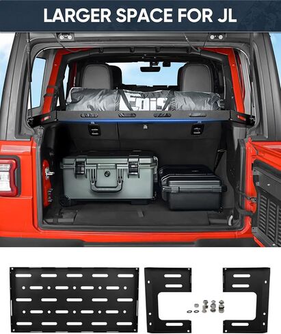 حامل سلة البضائع الخلفي لسيارة Jeep Wrangler JK، حامل تخزين الأمتعة لملحقات Wrangler JK 2011-2017، رف صندوق السيارة المعدني الصلب JK 4 أبواب (بدون مثقاب) in Kuwait