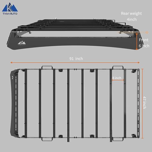 Black Roof Rack Cargo Storage Compatible with 2010-2023 4Runner (Medium Size) in Kuwait